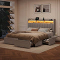 Queen bed with storage drawers